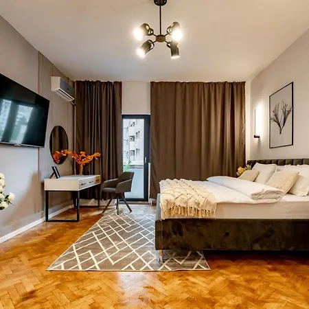 Piata Natiunilor Unite Studios: Where Style Meets Bucharest's Pulse 公寓 *